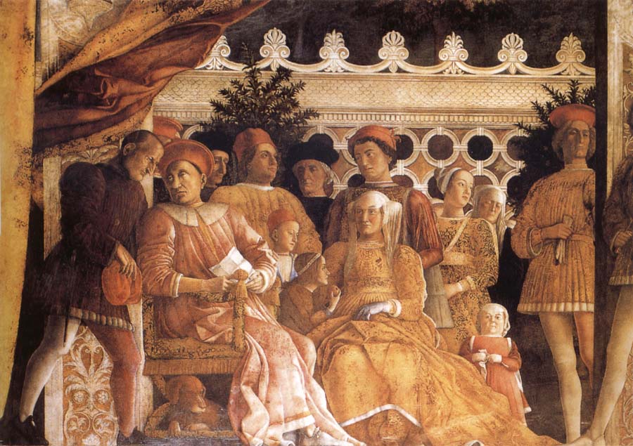 MANTEGNA, Andrea The Gonzaga Family and Retinue finished